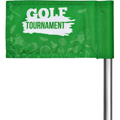 Pre-Production Sample Custom Putting Green Flag SOLID WHITE - Sports and Fitness