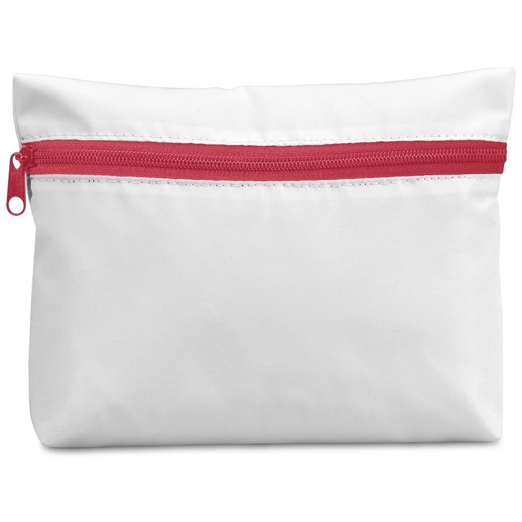 Pre-Production Sample Custom Seasoned Traveller Utility Pouch RED - Toiletry and Cosmetic Bags