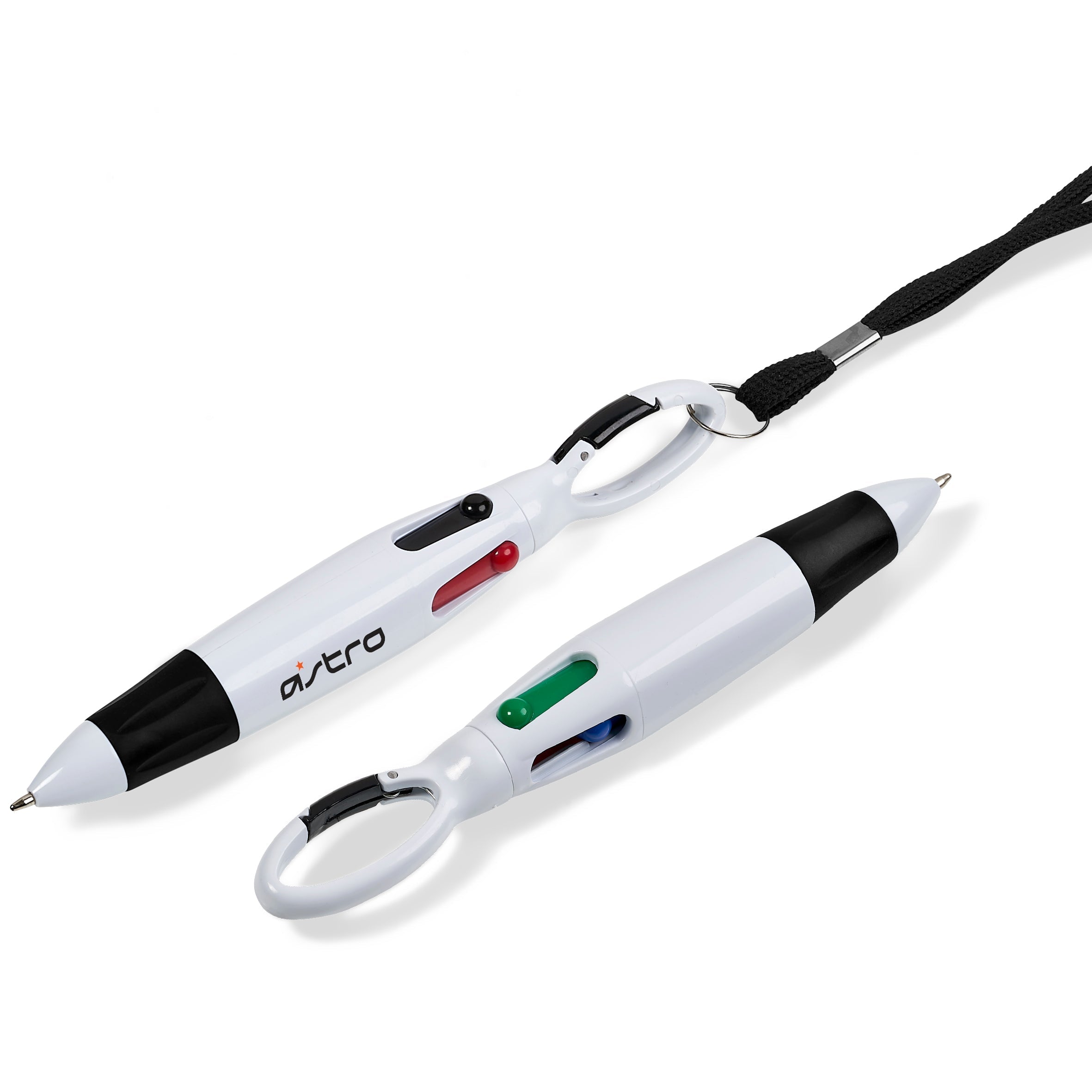 Quatro 4-in-1 Clip Neck Pen-Black-BL