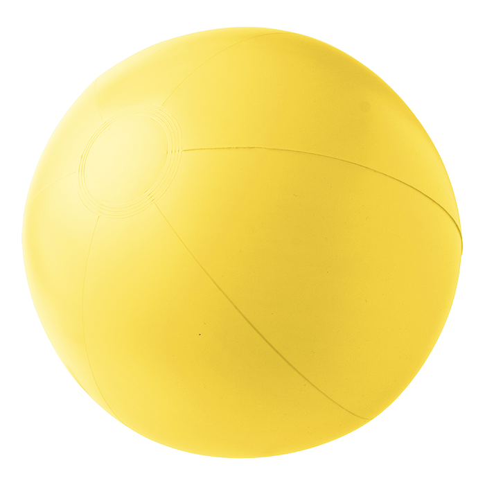 Solid Colour Inflatable Beach Ball Yellow / STD / Regular - Outdoor