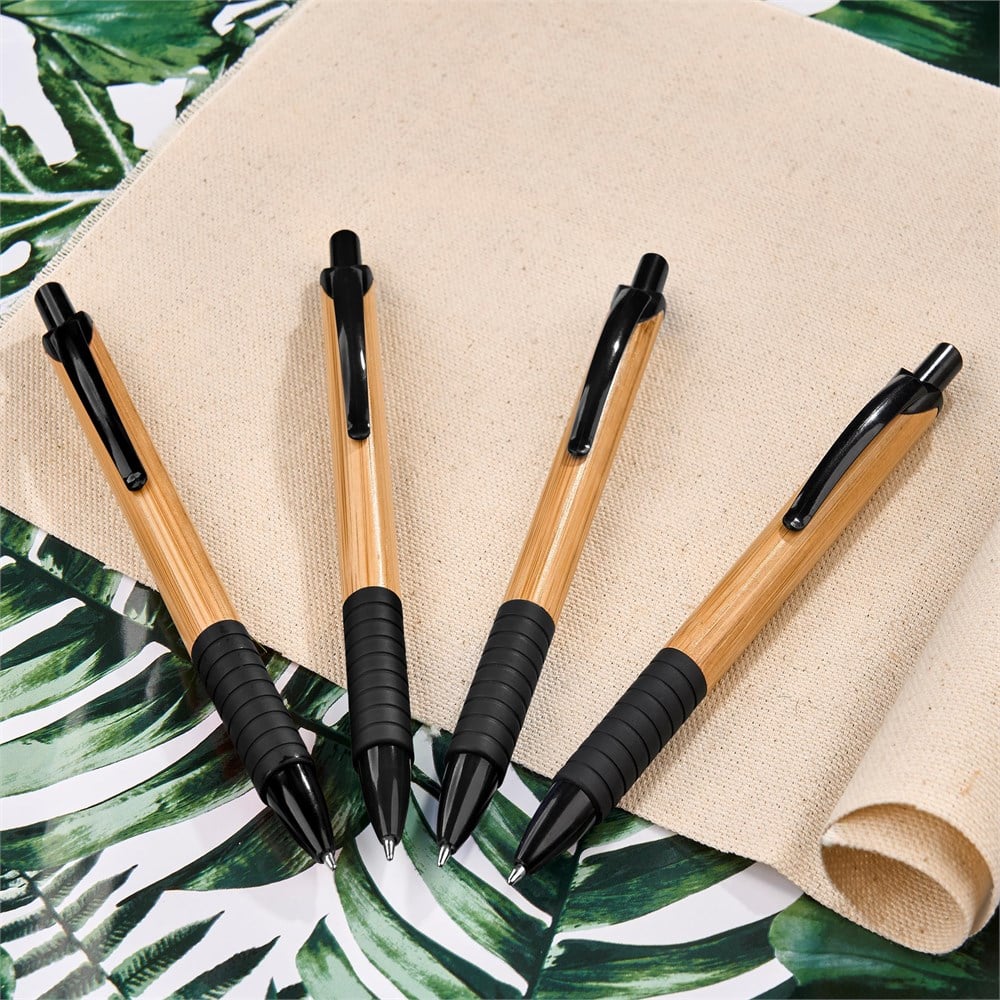 Sora Bamboo Ball Pen - Black - Pens