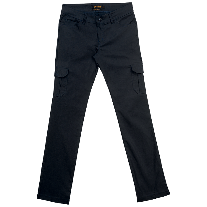 Stretch Cargo Pants Ladies Black / 28 / Regular - Bottoms