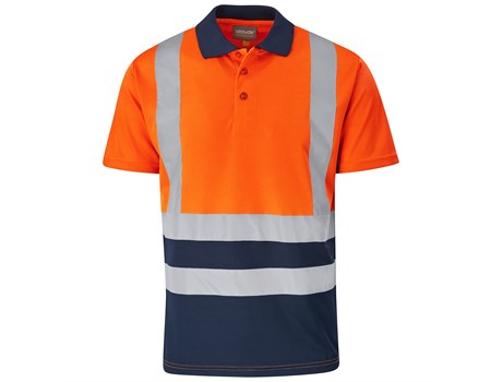 Surveyor Two-Tone Hi-Viz Reflective Golf Shirt-Shirts & Tops