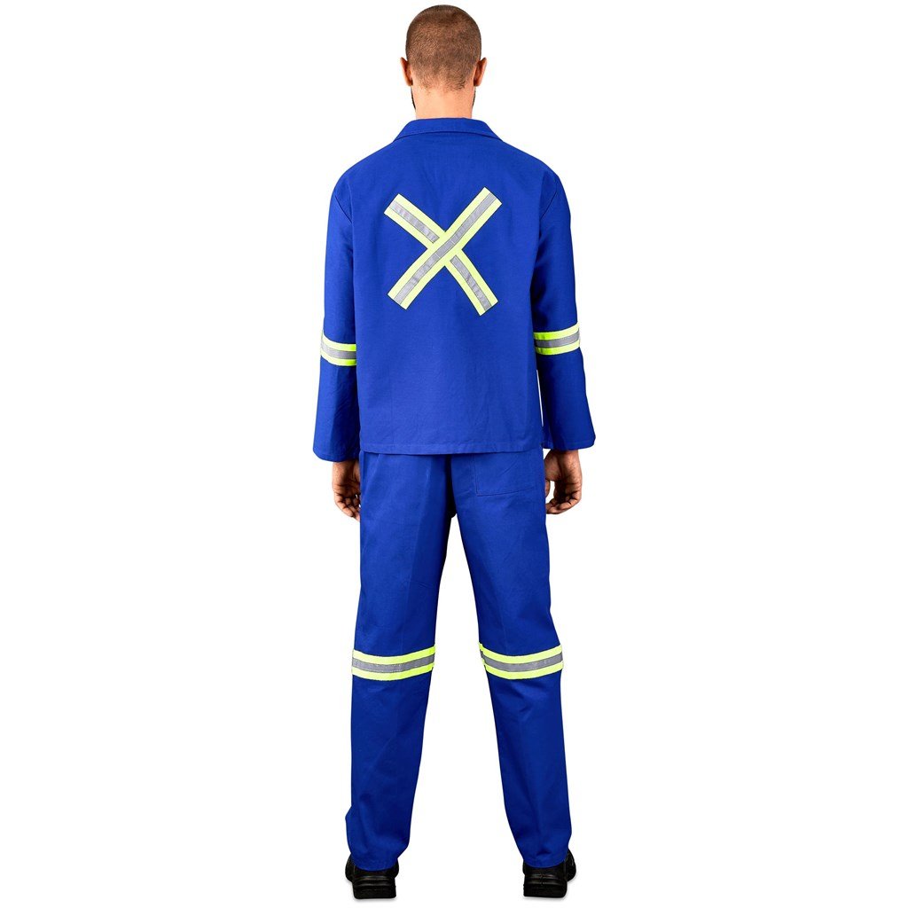 Technician 100% Cotton Conti Suit - Reflective Arms Legs & Back - Yellow Tape