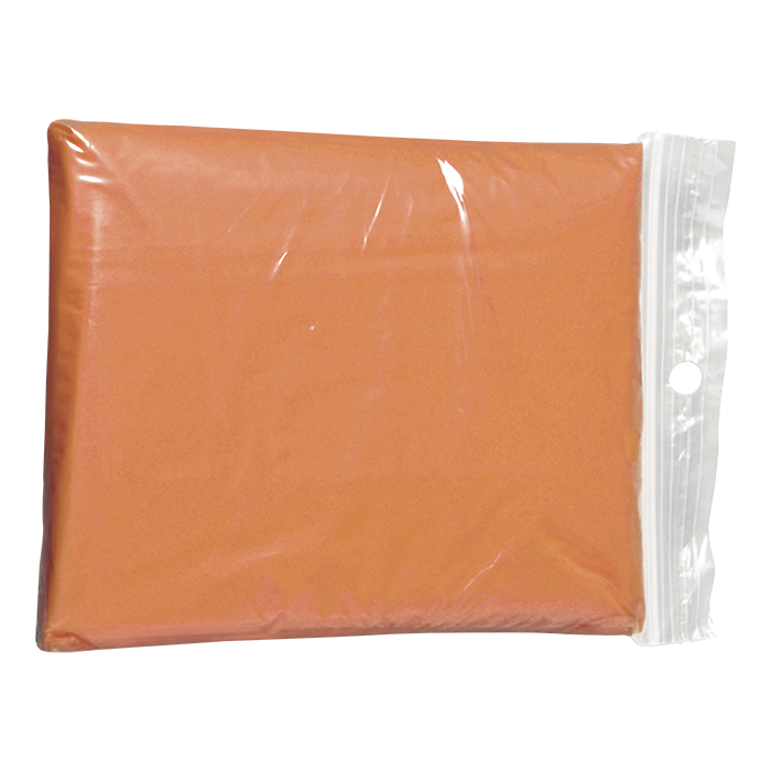 Translucent PVC Poncho Orange / STD / Regular - Outdoor