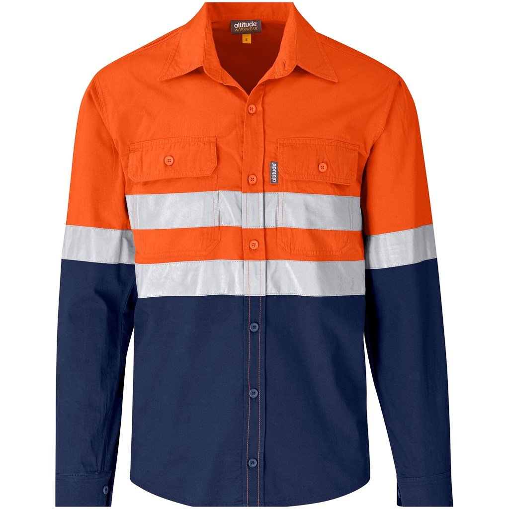 Vented Two-Tone Reflective Work Shirt - Shirts & Tops