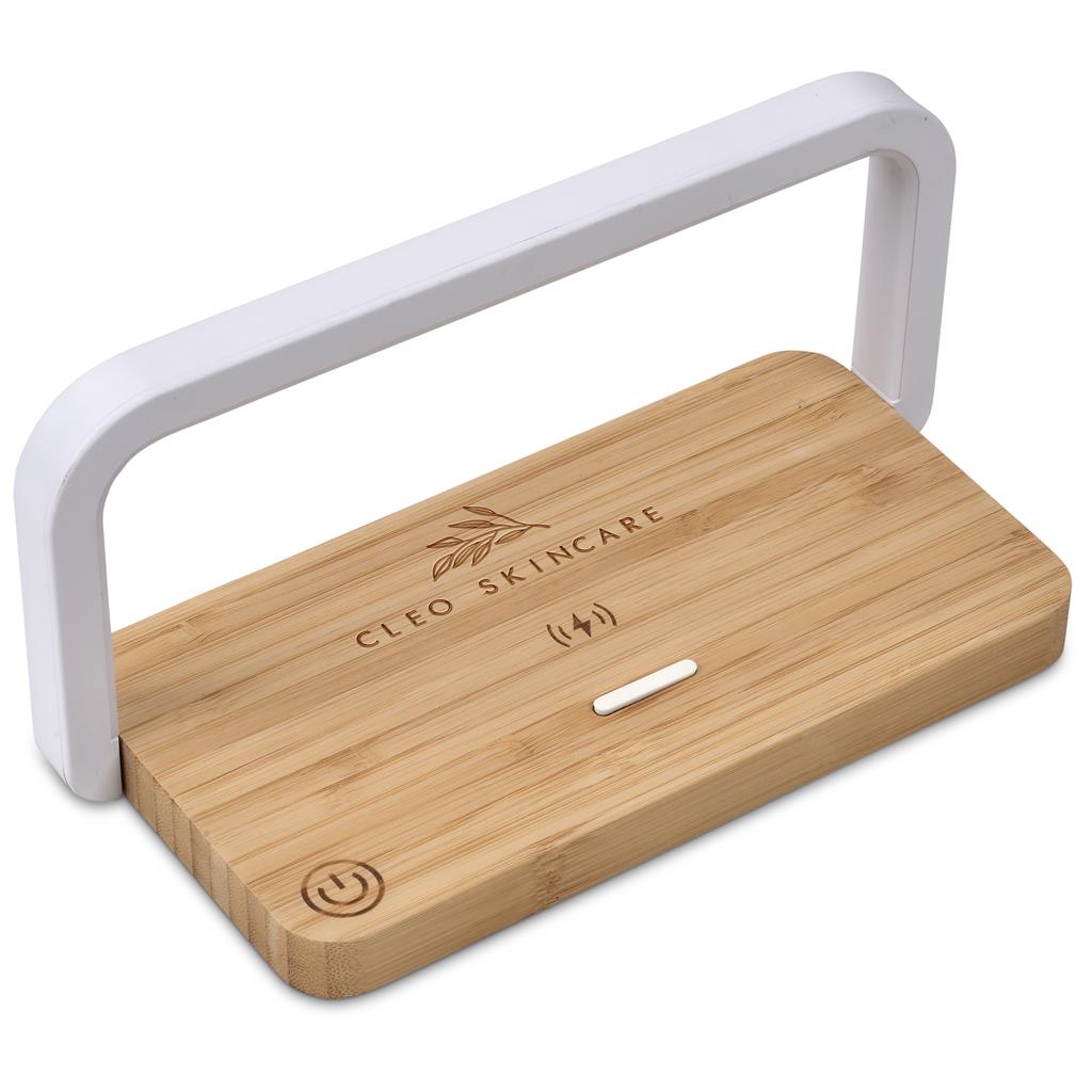 Yoru Bamboo Wireless Charger & Night Light Solid White / SW
