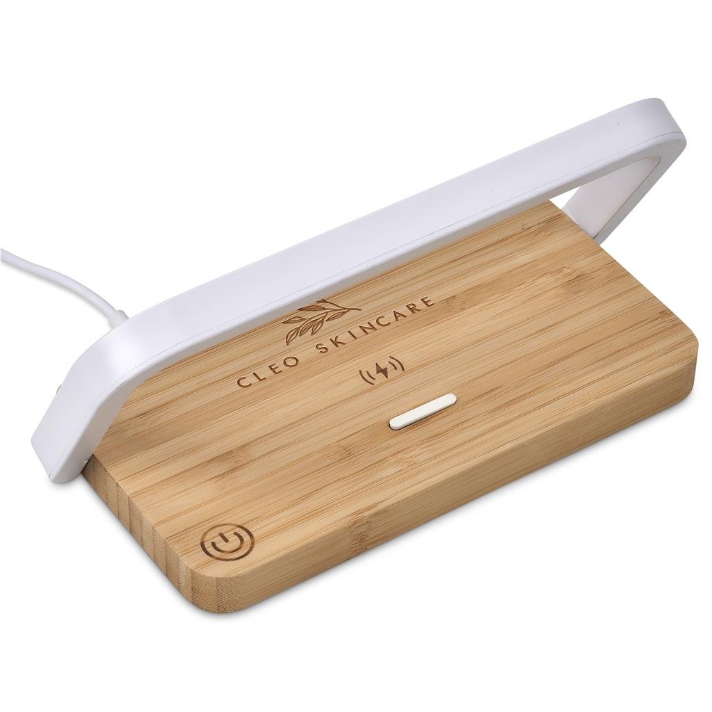 Yoru Bamboo Wireless Charger & Night Light Solid White / SW