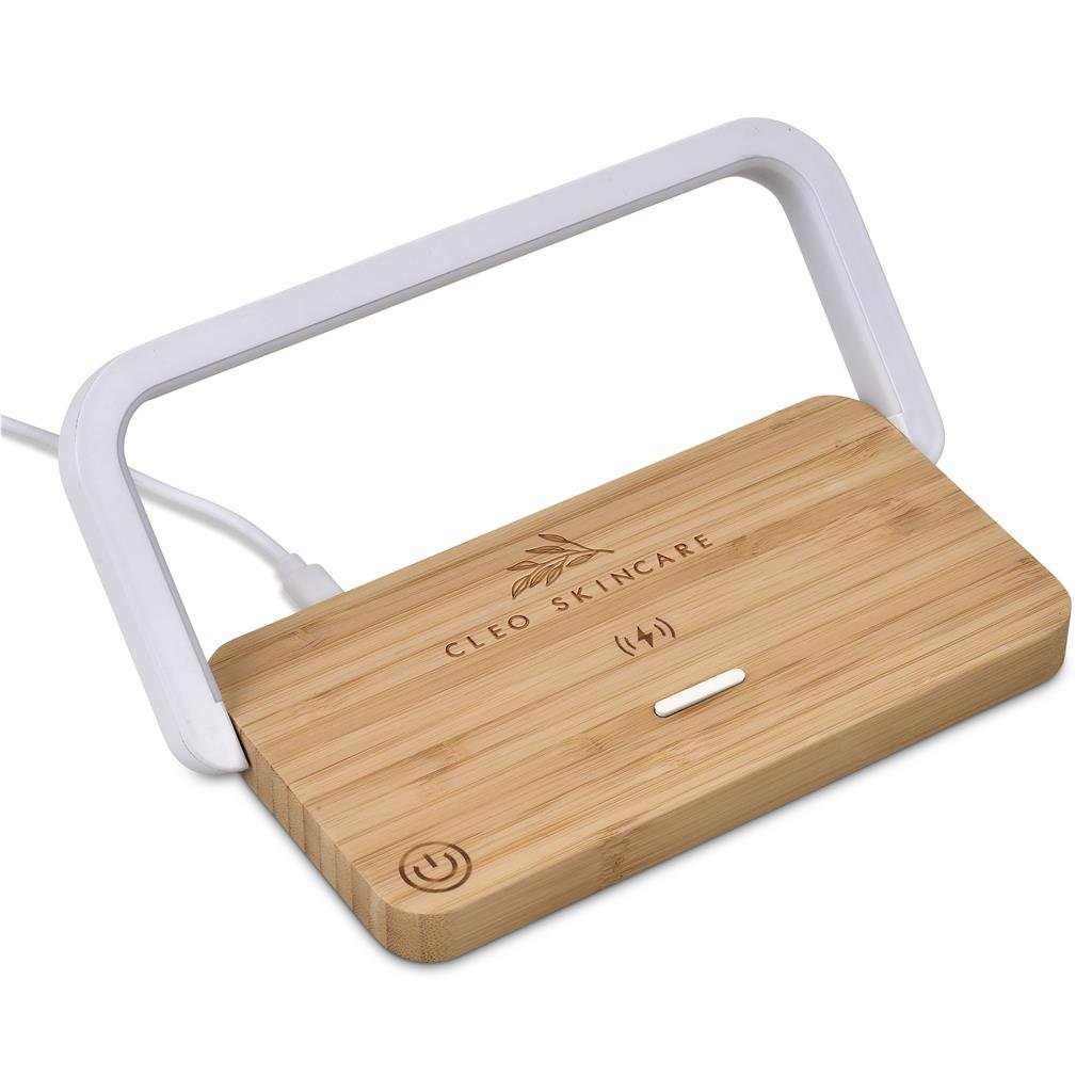 Yoru Bamboo Wireless Charger & Night Light Solid White / SW