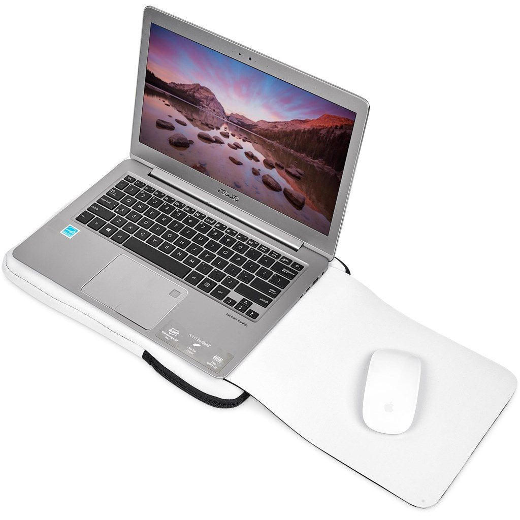 Custom Grotto 13 inch Neoprene Laptop Sleeve With Build-In Mouse Pad BLACK - Tech Sleeves,Custom Sleeves
