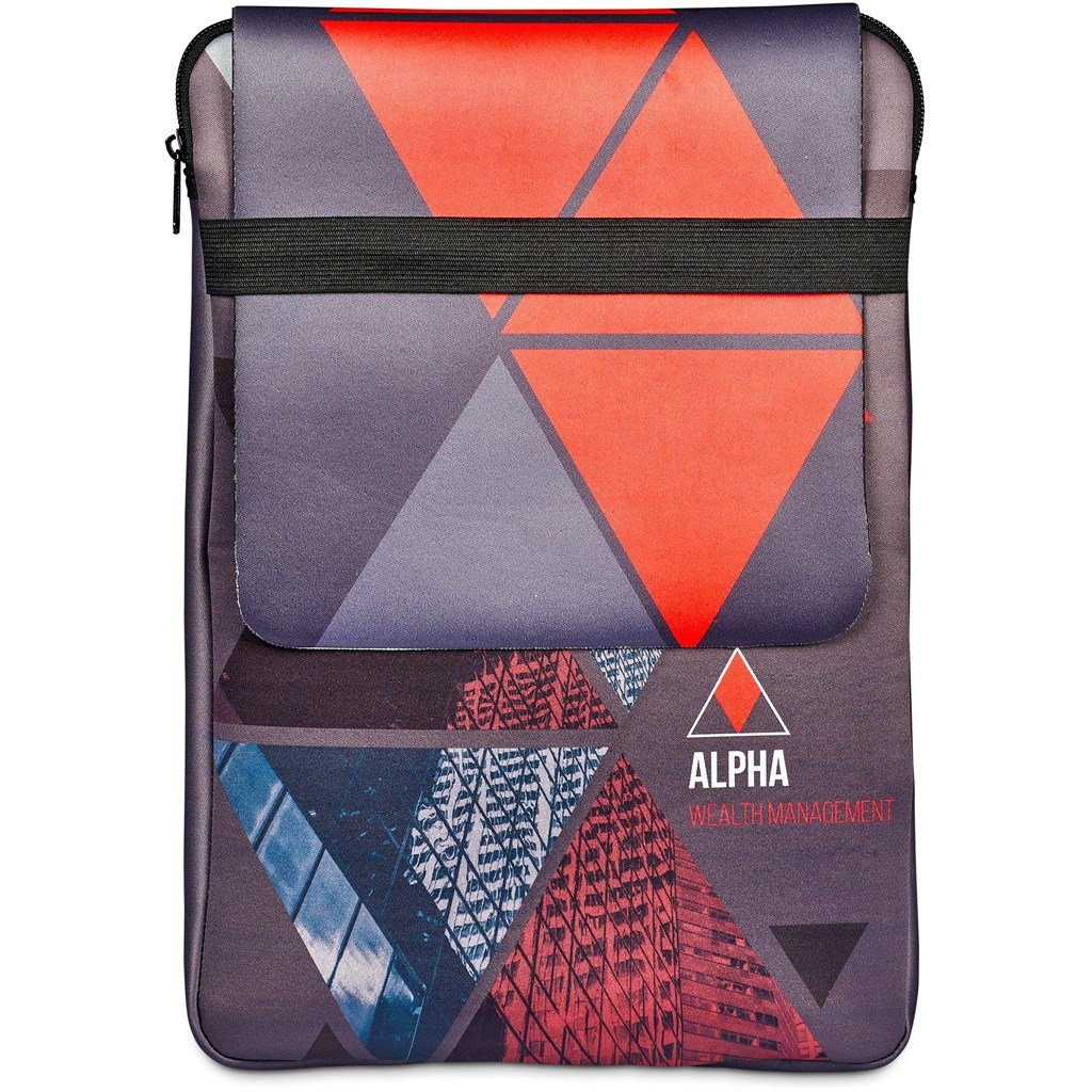 Custom Grotto 13 inch Neoprene Laptop Sleeve With Build-In Mouse Pad BLACK - Tech Sleeves,Custom Sleeves