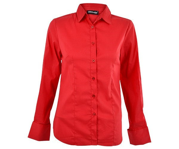 Denise Long Sleeve Blouse - Red Only-
