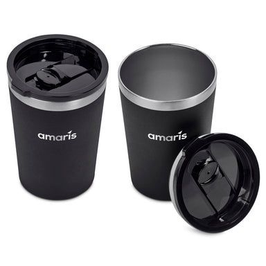 Figo Stainless Steel Vacuum Tumbler – 370ml Black / BL