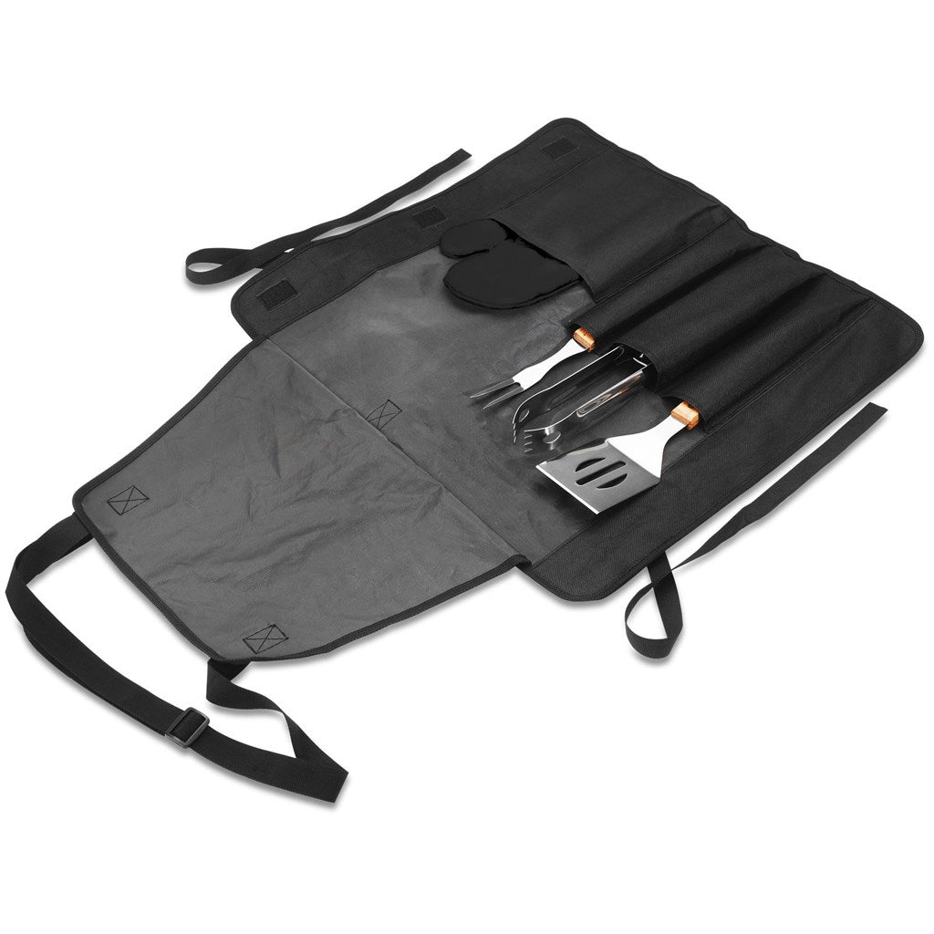 Griller 4-Piece Braai Apron Set Black / BL - Aprons