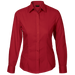 Ladies Basic Poly Cotton Blouse Long Sleeve  Red / 