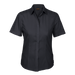 Ladies Basic Poly Cotton Blouse Short Sleeve  Black 