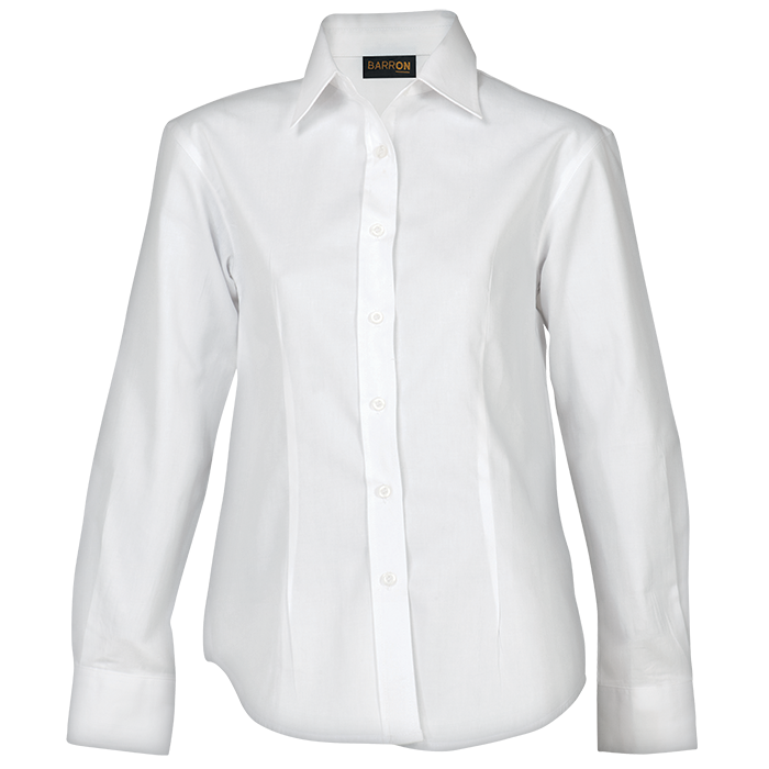 Ladies Brushed Cotton Twill Blouse Long Sleeve White / 3XL / Regular - Shirts-Corporate