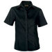 Ladies Brushed Cotton Twill Blouse Short Sleeve Black / XL / Regular - Shirts-Corporate