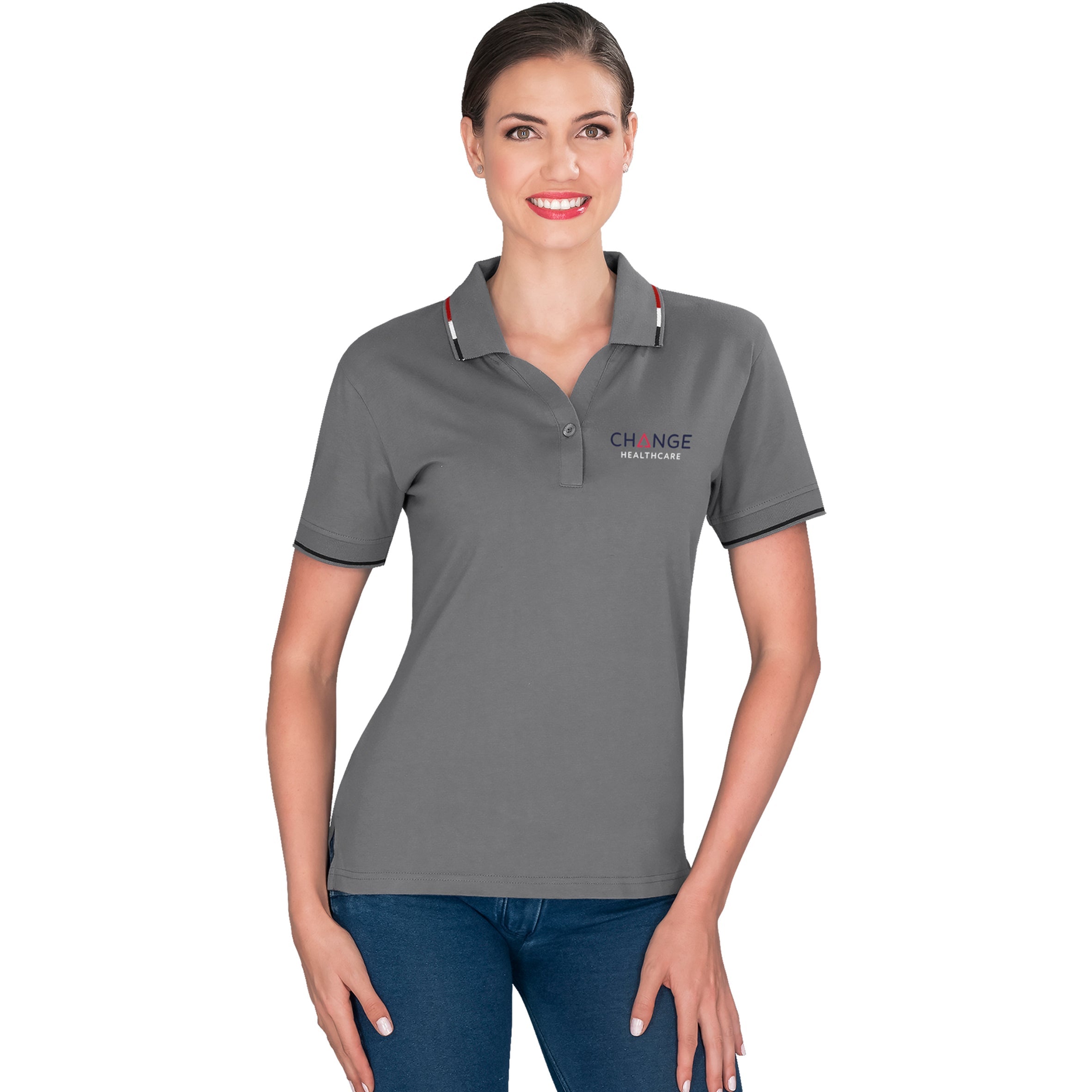 Ladies Ash Golf Shirt-