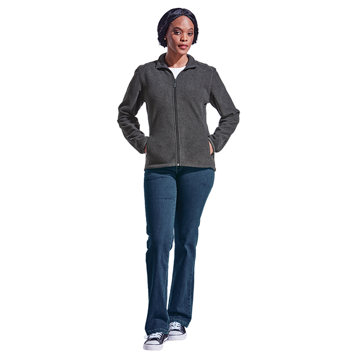 Ladies Hybrid Fleece Jacket - Tops