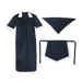 Ladies Poly Cotton 3 Piece Set Navy/White / XS / Regular - Service and Beauty