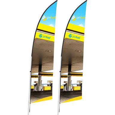 Legend 2m Sublimated Arcfin Single-Sided Flying Banner (Set Of 2)-Banners