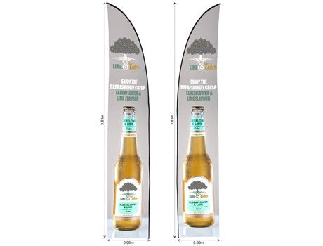 Legend 3m Sublimated Arcfin Double-Sided Flying Banner Skin-Banners