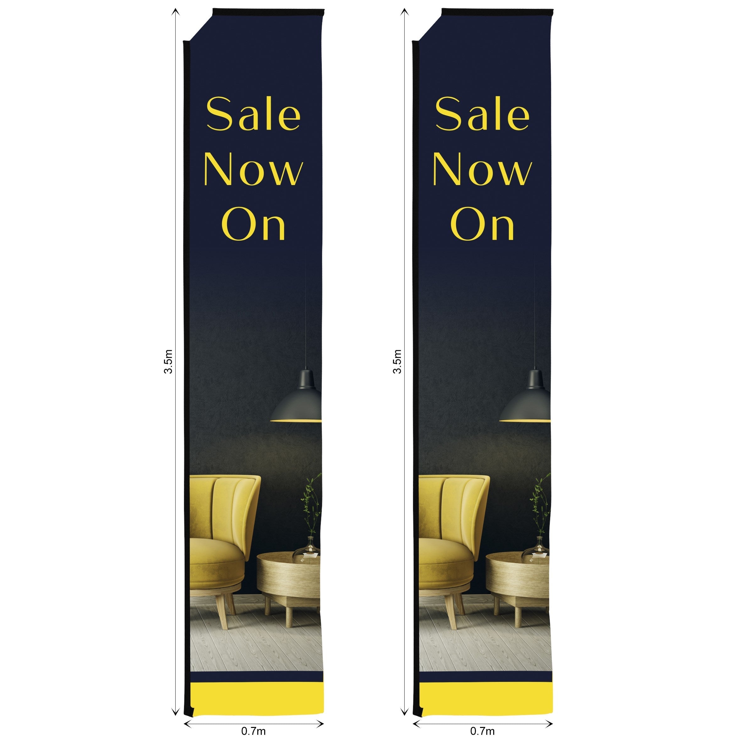 Legend 4m Sublimated Telescopic Flying Banner Skin (Set Of 2)-Banners
