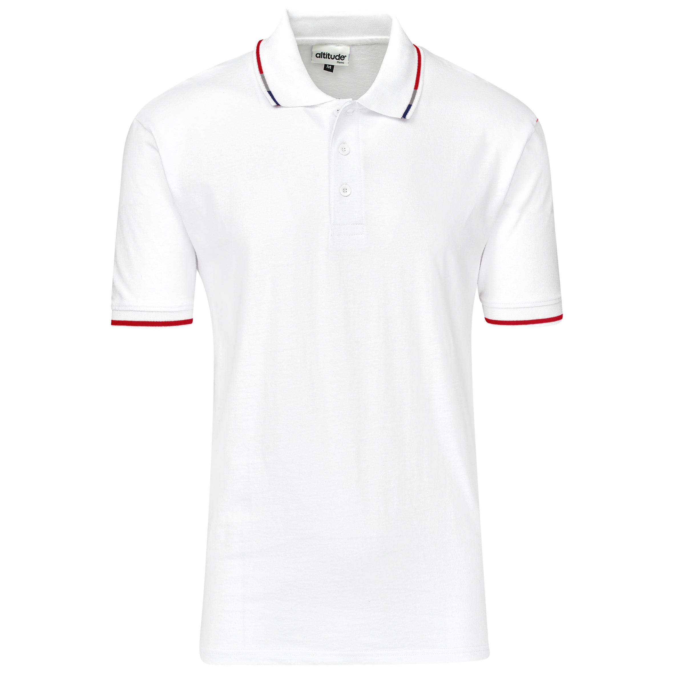 Mens Ash Golf Shirt - Grey 2XL / White / W