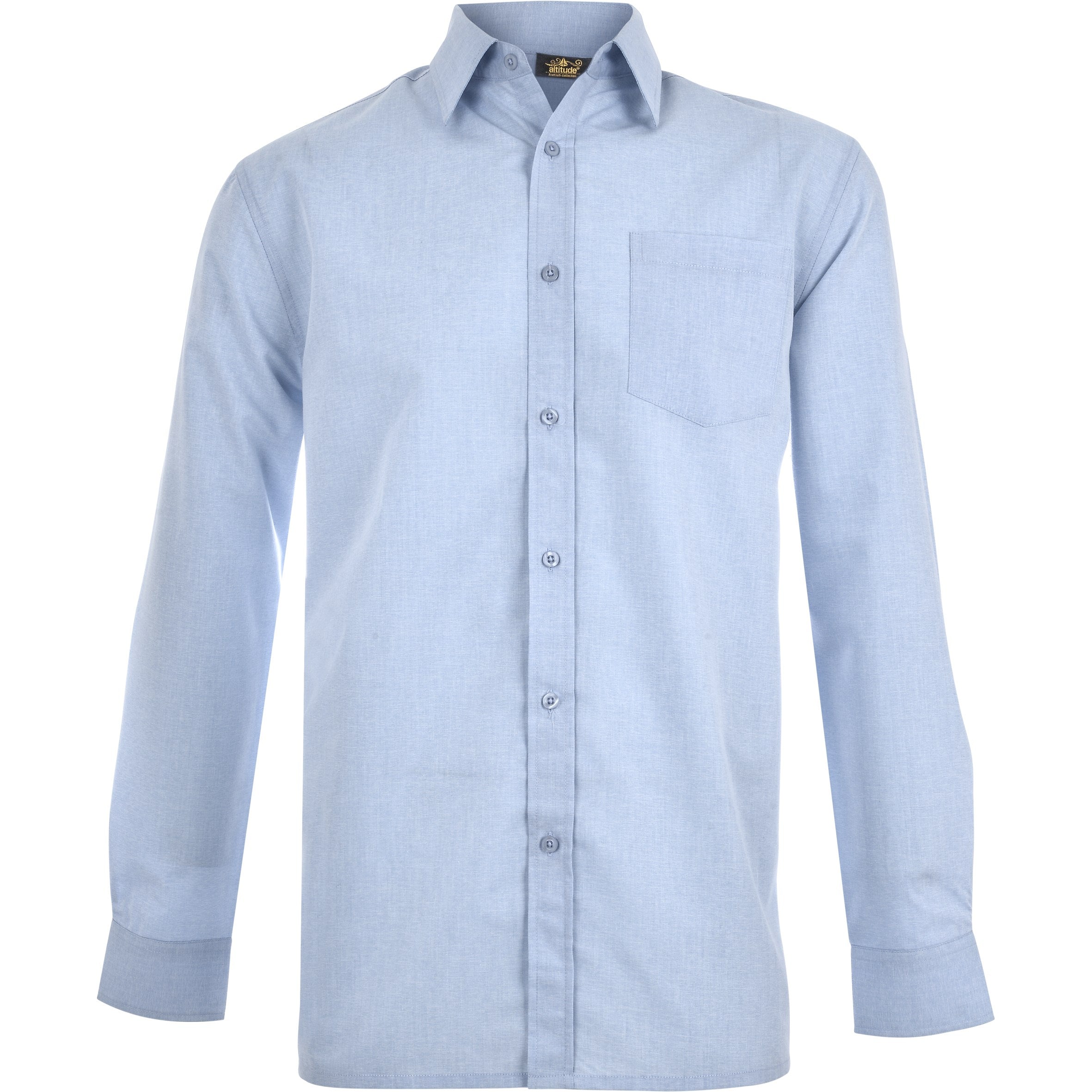 Mens Long Sleeve Apollo Shirt - Light Blue 2XL / LB