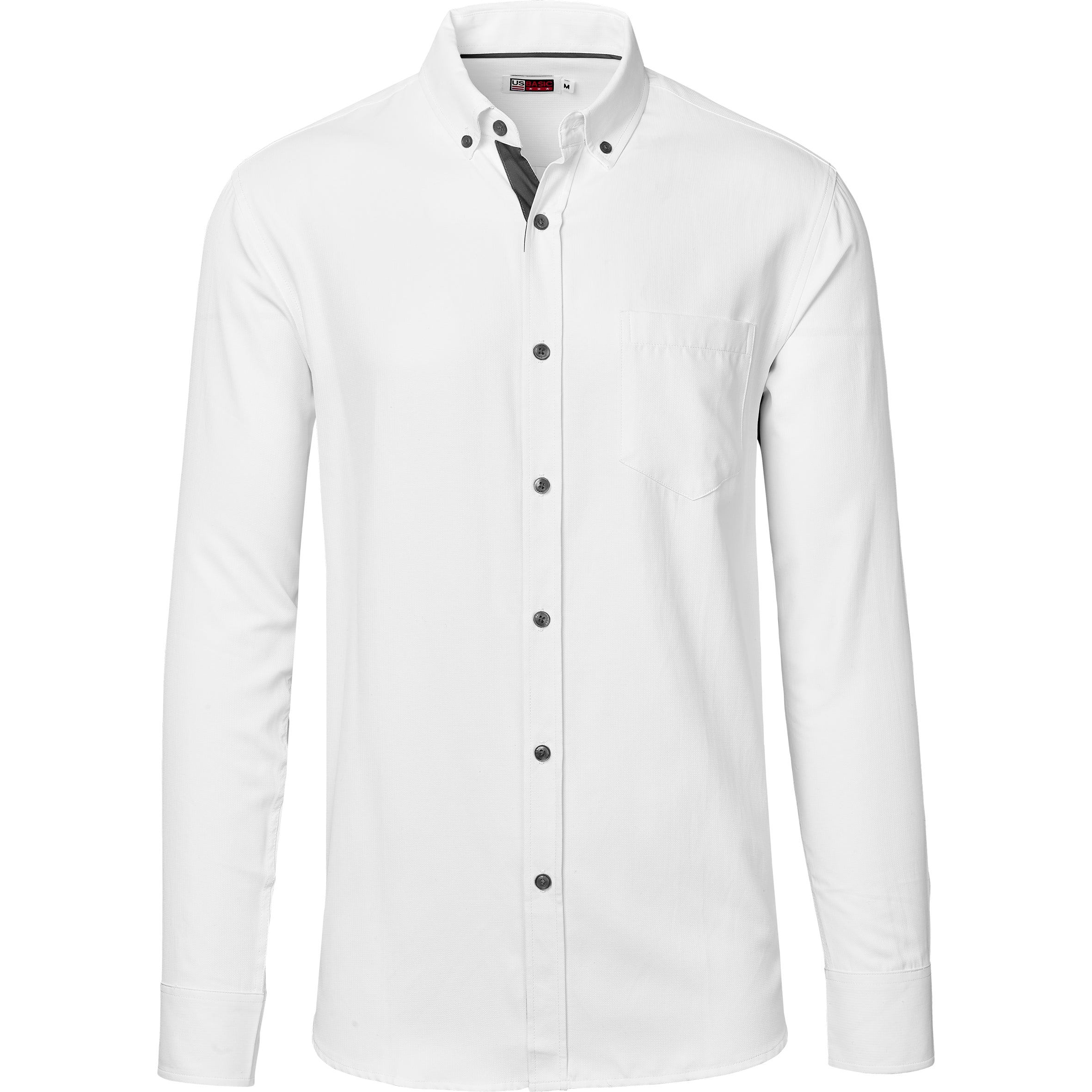 Mens Long Sleeve Casablanca Shirt - Navy 2XL / Charcoal / C