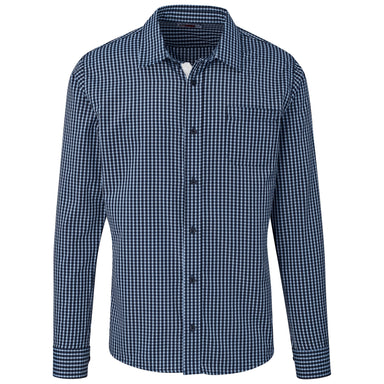 Mens Long Sleeve Kenton Shirt - Red L / Navy / N