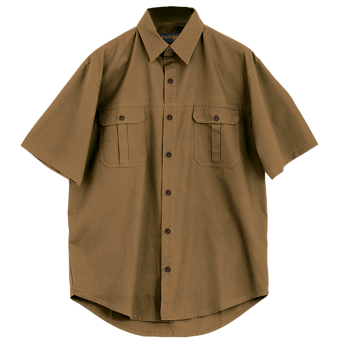 Mens Plain Bush Shirt Kalahari / 2XL / Regular - Shirts-Outdoor