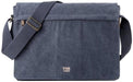 Organic Cotton Laptop Large Messenger Bag | Blue-Messenger Bags