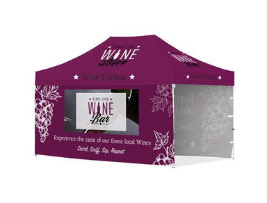 Ovation Sublimated Gazebo 4.5m X 3m - 2 Long Full-Wall Skins-Canopies & Gazebos