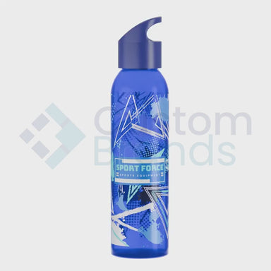 Rotating plastic bottle showing all sides of the product