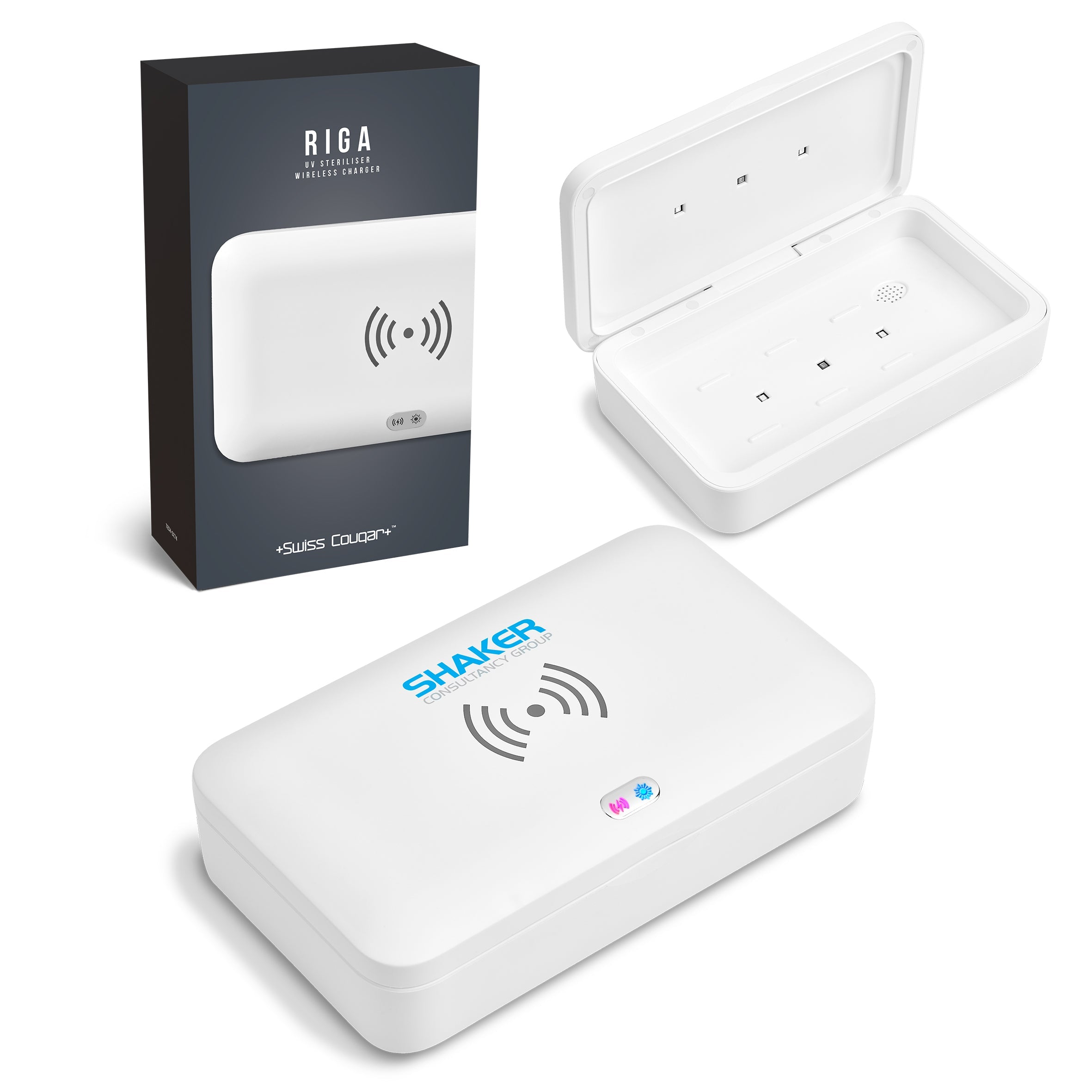 Riga UV Steriliser Wireless Charger Solid White / SW - Power Adapters & Chargers