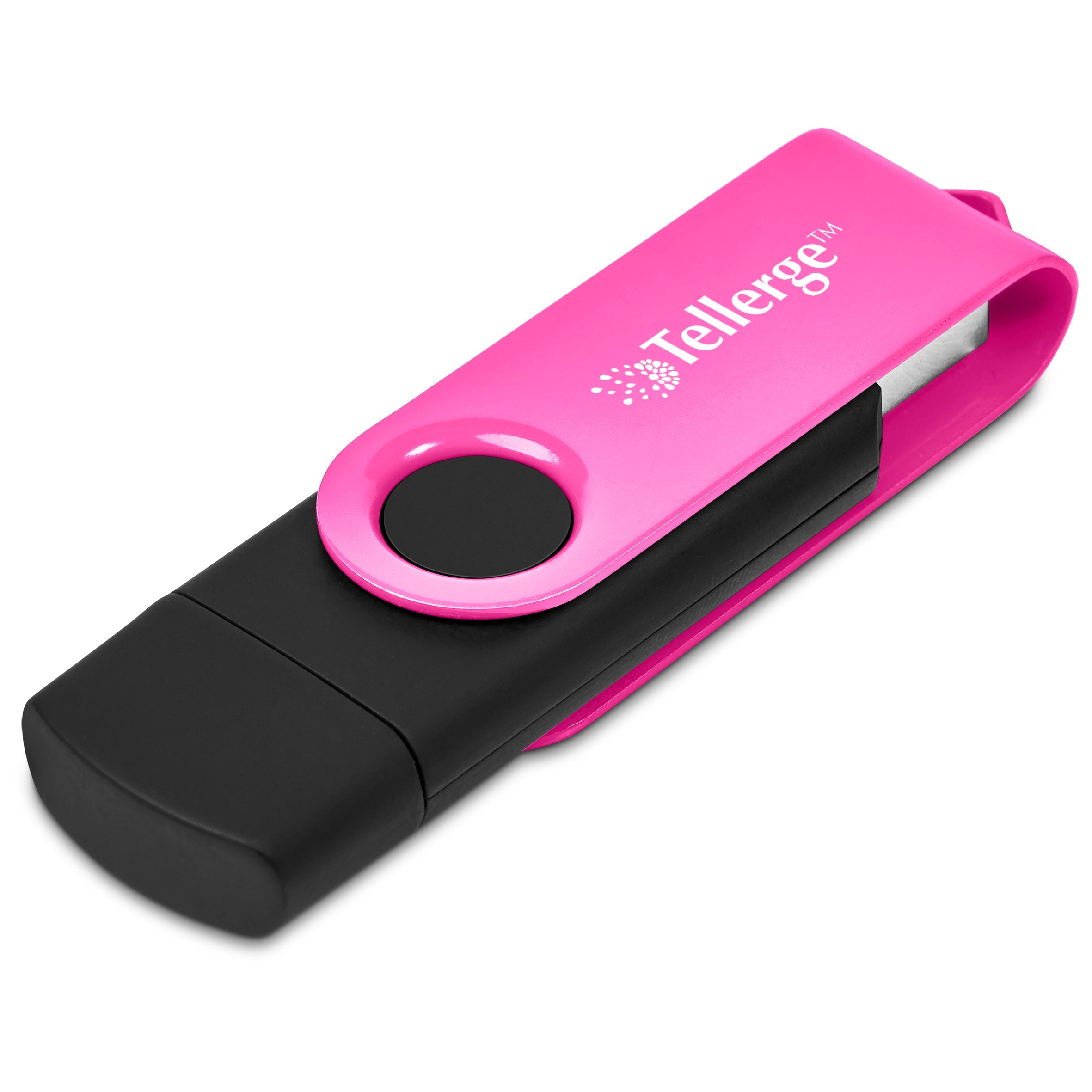 Shuffle Gyro Black Flash Drive – 8GB / Pink / PI
