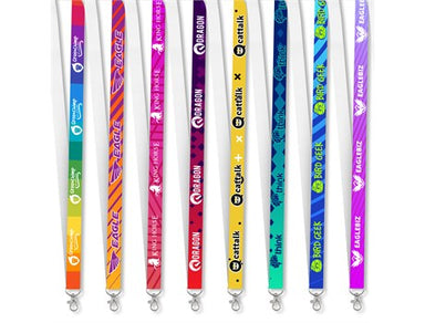 Kaleidoscope Petersham Lanyard With Snap Hook Clip (Single-sided) - Lanyards