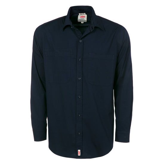 Stretch Long Sleeve Work Shirt Navy / 4XL - High Grade Shirts