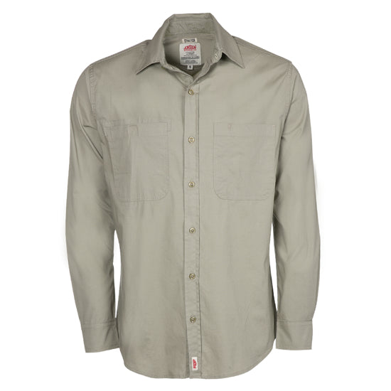 Stretch Long Sleeve Work Shirt Pebble / 3XL - High Grade Shirts