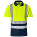 Surveyor Two-Tone Hi-Viz Reflective Golf Shirt-Shirts & Tops-L-Yellow-Y