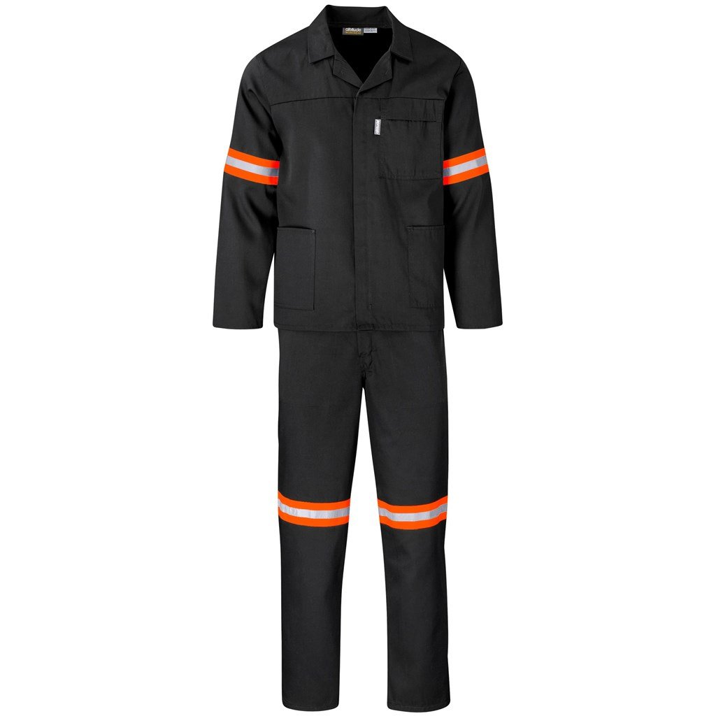 Trade Polycotton Conti Suit - Reflective Arms & Legs - Orange Tape 32 / BLACK