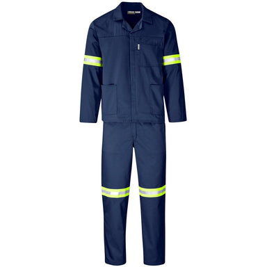 Trade Polycotton Conti Suit - Reflective Arms & Legs - Yellow Tape 32 / NAVY