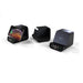 A group of three 5-Watt Speaker 4000mAh Wireless Powerbank and Alarm Clocks