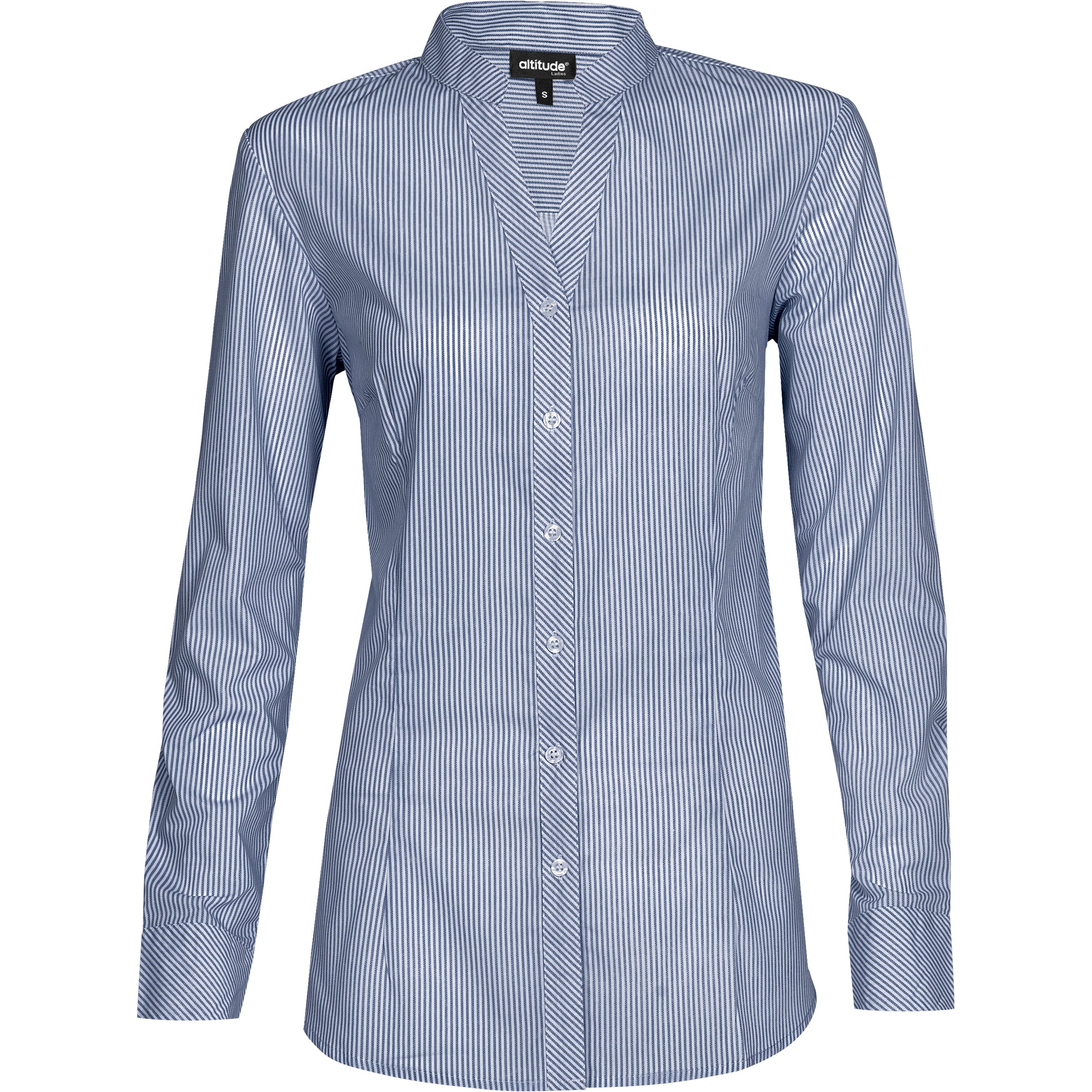 Ladies Long Sleeve Birmingham Shirt - Navy 2XL / N
