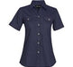 Ladies Short Sleeve Oryx Bush Shirt - Navy 2XL / N