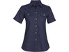 Ladies Short Sleeve Oryx Bush Shirt - Navy