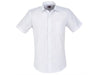 Mens Short Sleeve Huntington Shirt - White Light Blue