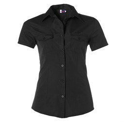 Ladies Short Sleeve Bayport Shirt - Black Only-